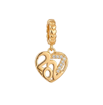 Christina Jewelry & Watches Year 2027 charm i forgylt sølv